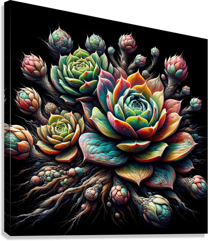 ai artist debra amerson plant artistry abstract h Canvas Print