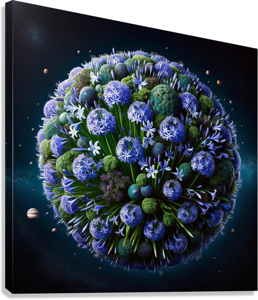 ai artist debra amerson plant artistry blue agapa Canvas Print