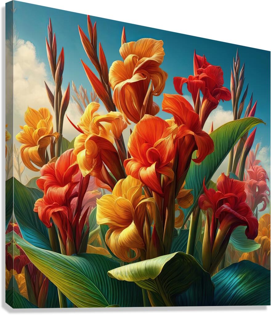 ai artist debra amerson plant artistry colorful c Canvas Print