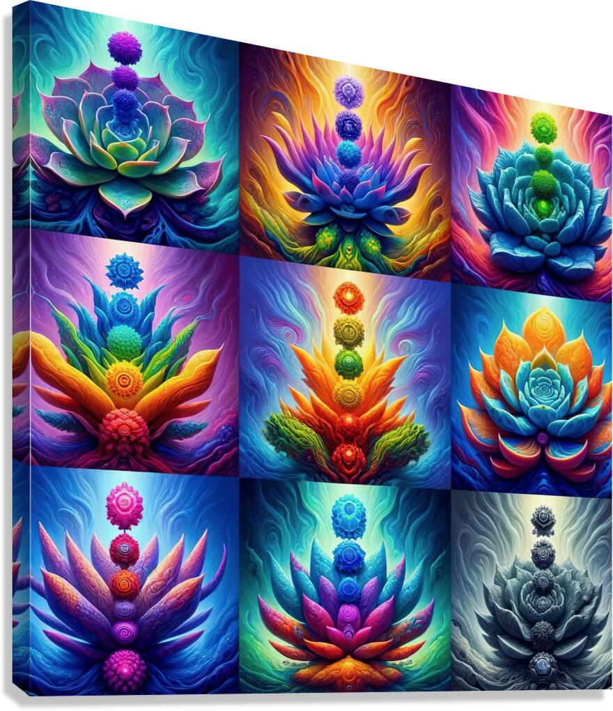 ai artist debra amerson plant artistry chakra suc Canvas Print