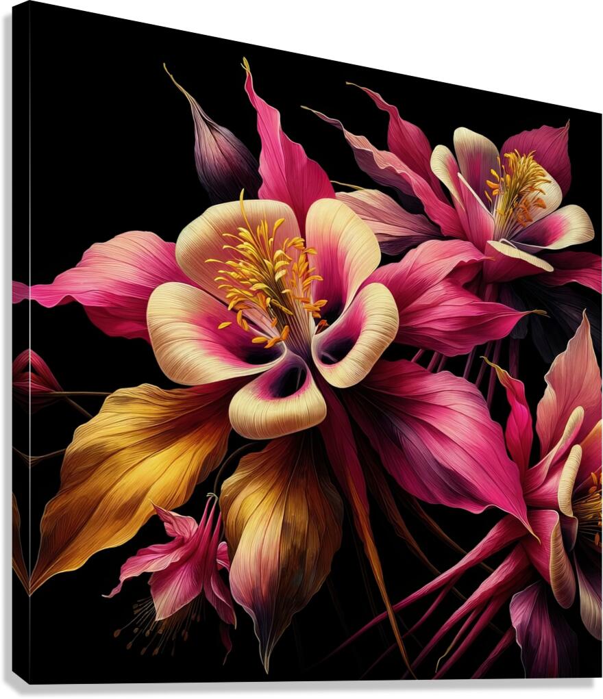 ai artist debra amerson plant artistry big pink g Canvas Print