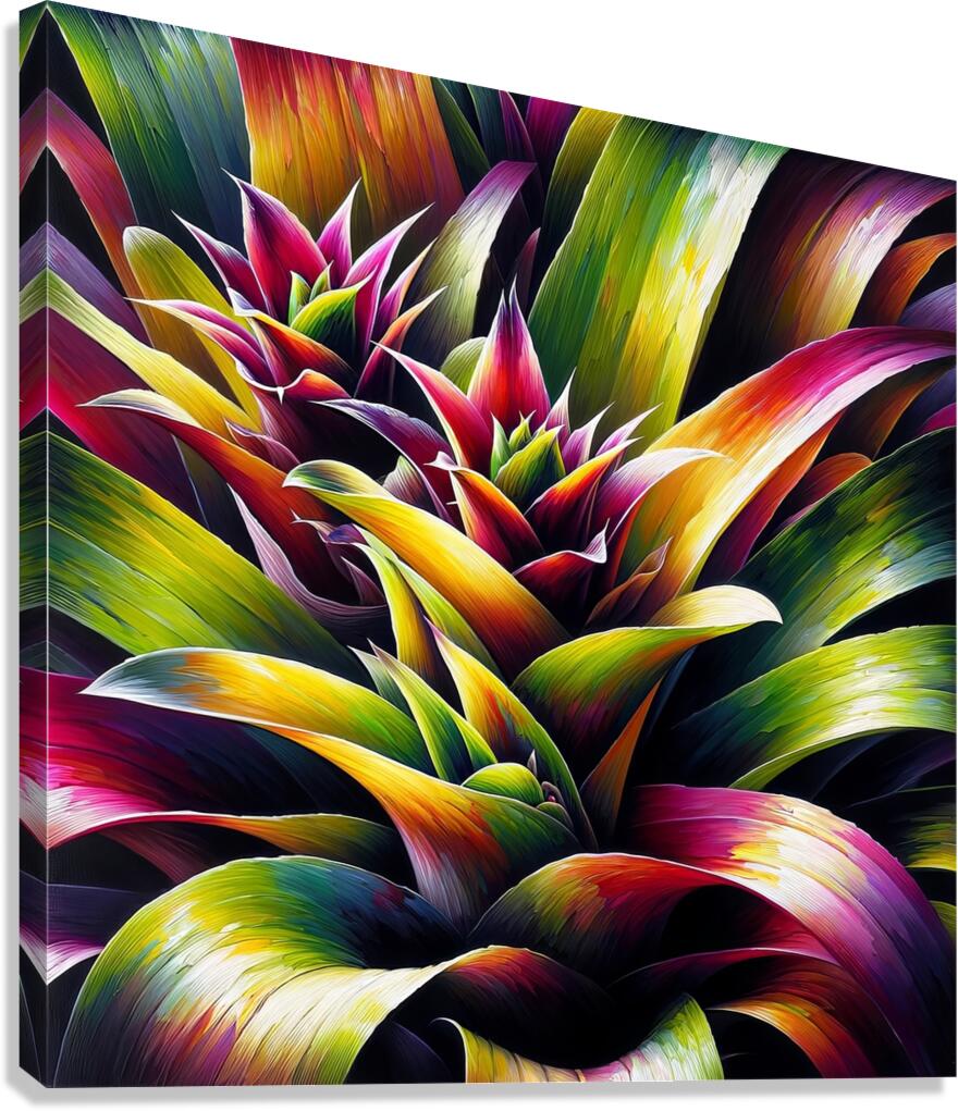 ai artist debra amerson plant artistry guzmania b Canvas Print
