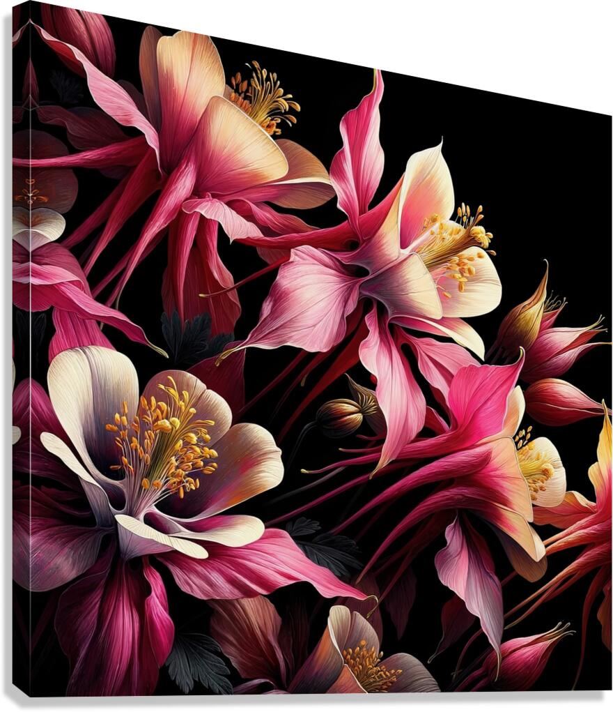 ai artist debra amerson plant artistry crimson cu Canvas Print