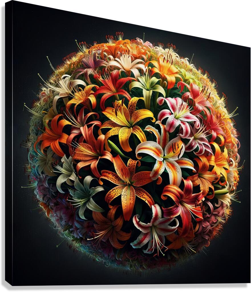 ai artist debra amerson plant artistry daylillies Canvas Print