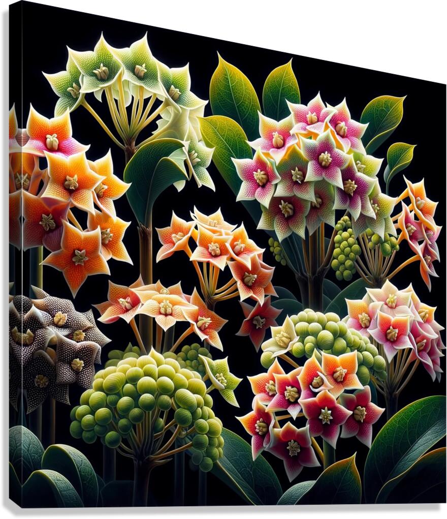ai artist debra amerson plant artistry hoya tiny  Canvas Print