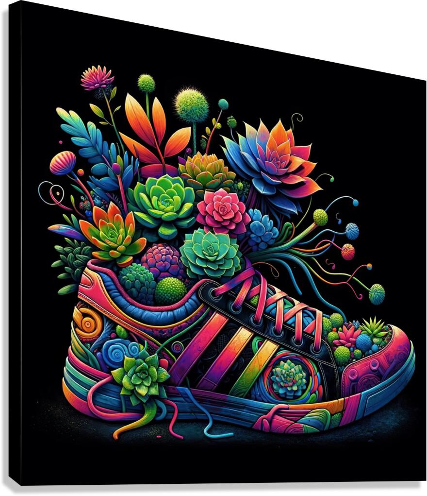 ai artist debra amerson plant artistry high top t Canvas Print