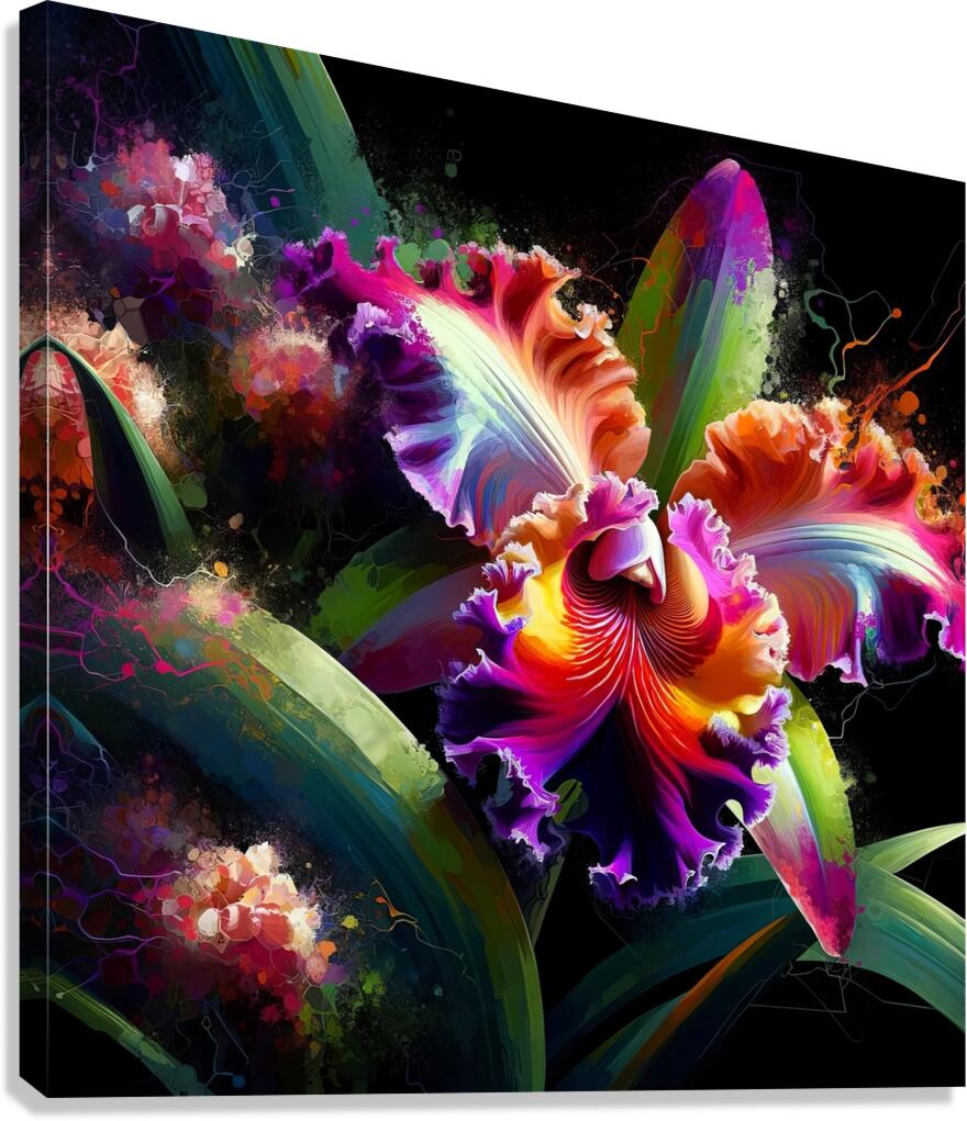 ai artist debra amerson plant artistry crazy catt Canvas Print