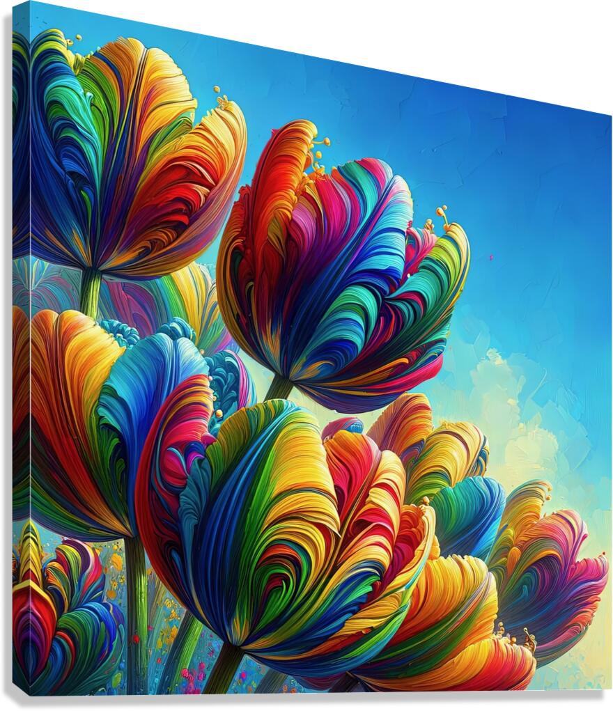 ai artist debra amerson plant artistry multi colo Canvas Print