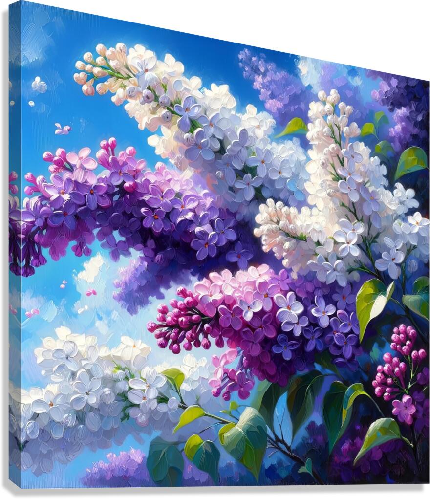 ai artist debra amerson plant artistry purple lil Canvas Print