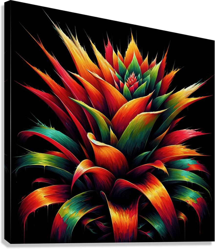 ai artist debra amerson plant artistry orange art Canvas Print
