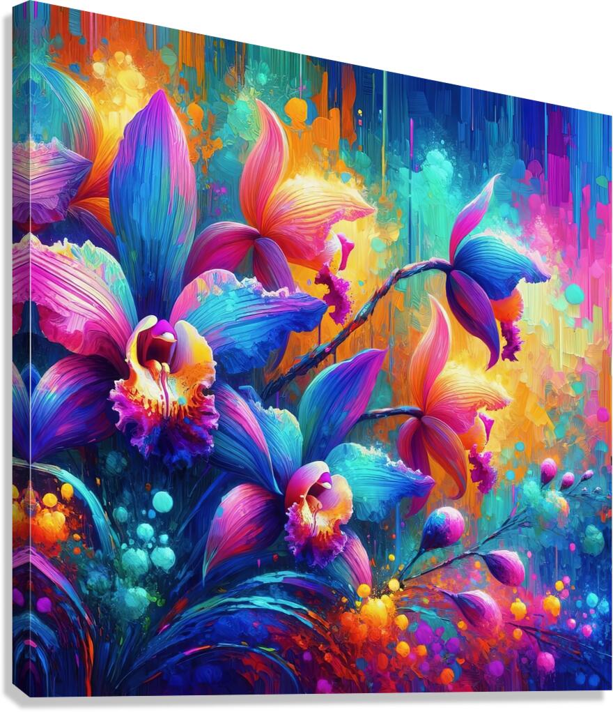 ai artist debra amerson plant artistry rainbow or  Canvas Print