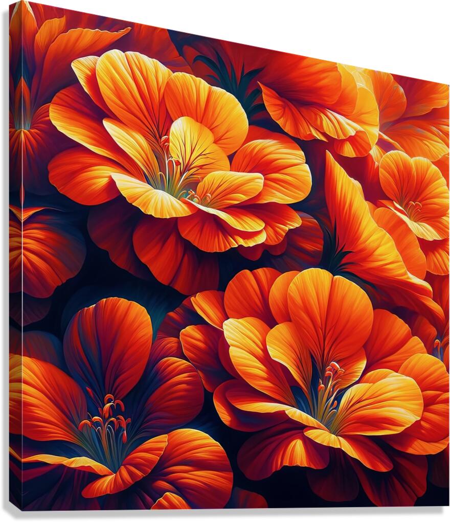 ai artist debra amerson plant artistry orange nas Canvas Print
