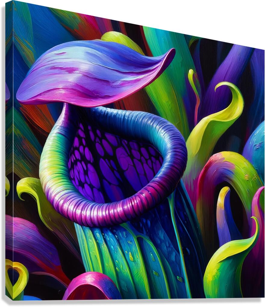 ai artist debra amerson plant artistry mouthy pit Canvas Print