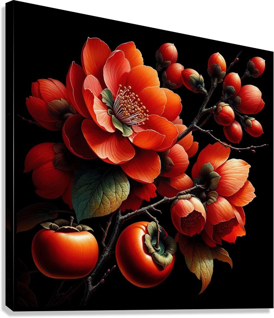 ai artist debra amerson plant artistry orange qui Canvas Print