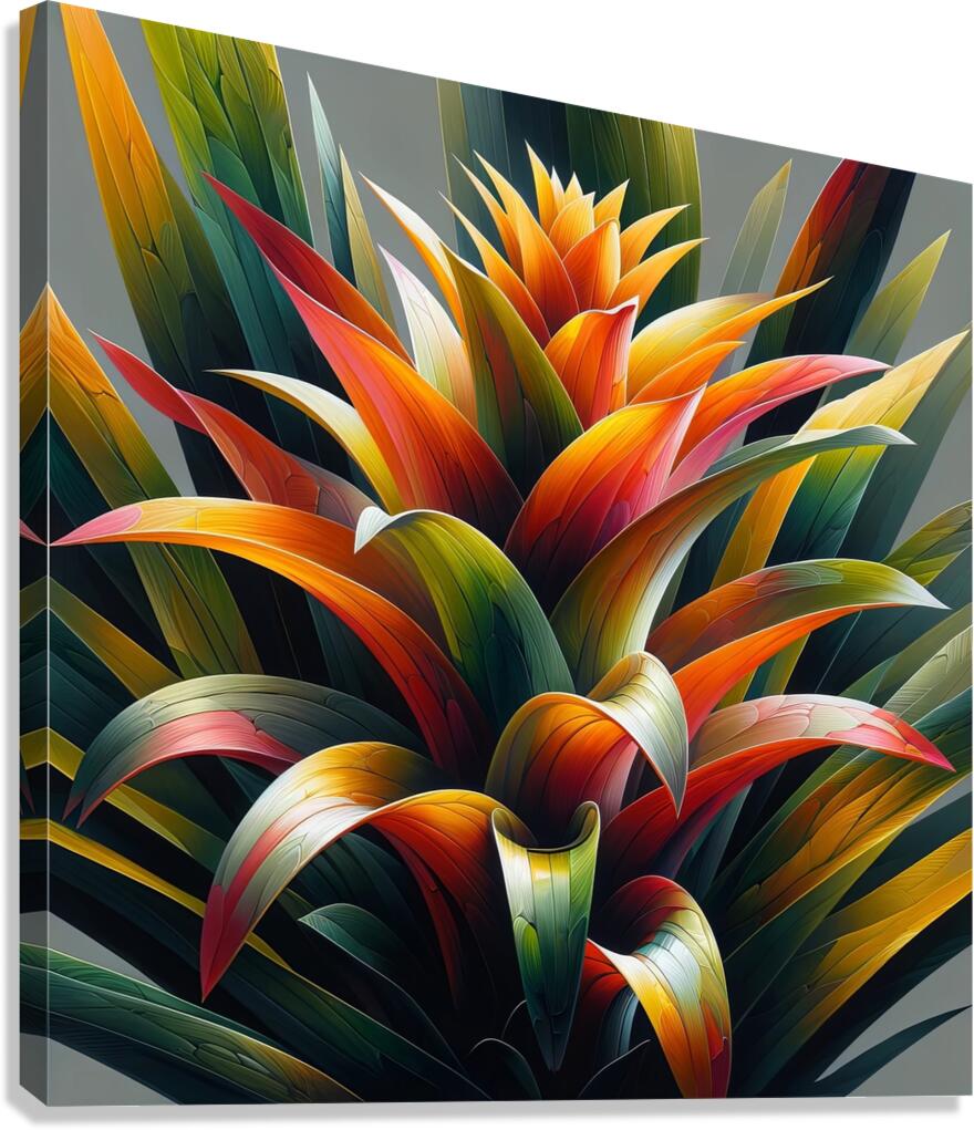 ai artist debra amerson plant artistry orange guz  Canvas Print