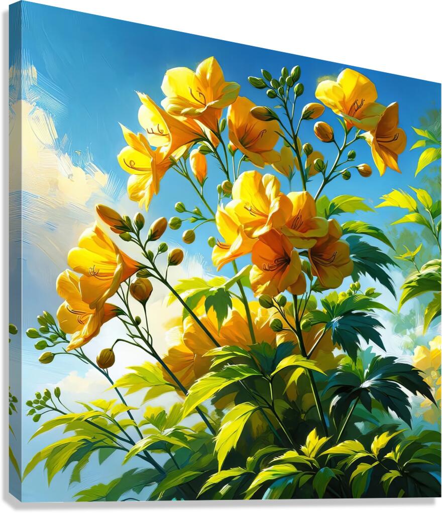 ai artist debra amerson plant artistry mustard we Canvas Print