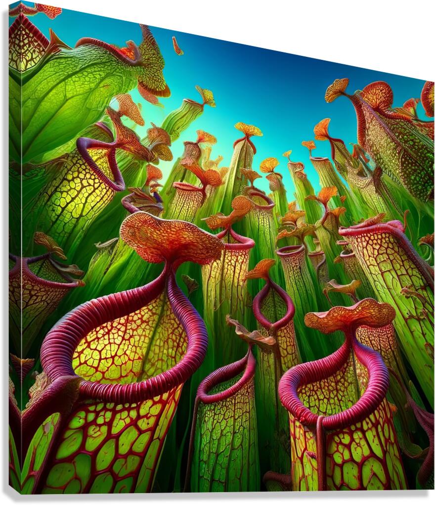 ai artist debra amerson plant artistrypitcher pla Canvas Print