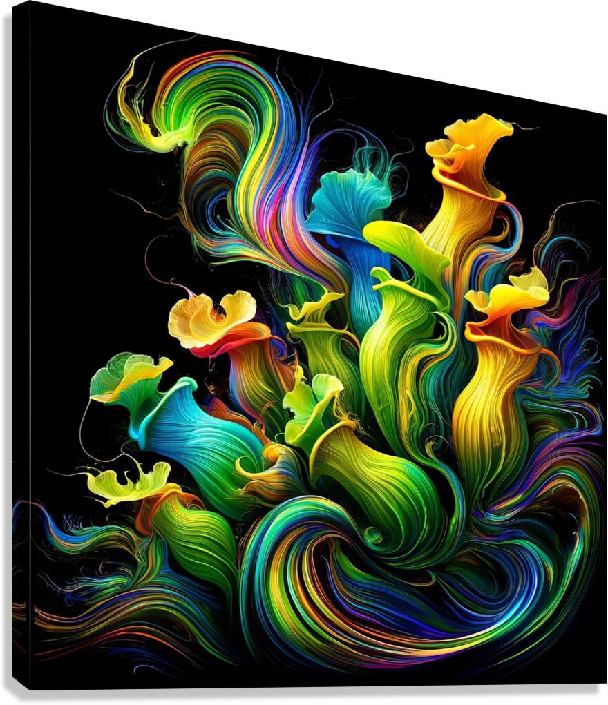 ai artist debra amerson plant artistryabstract pi Canvas Print