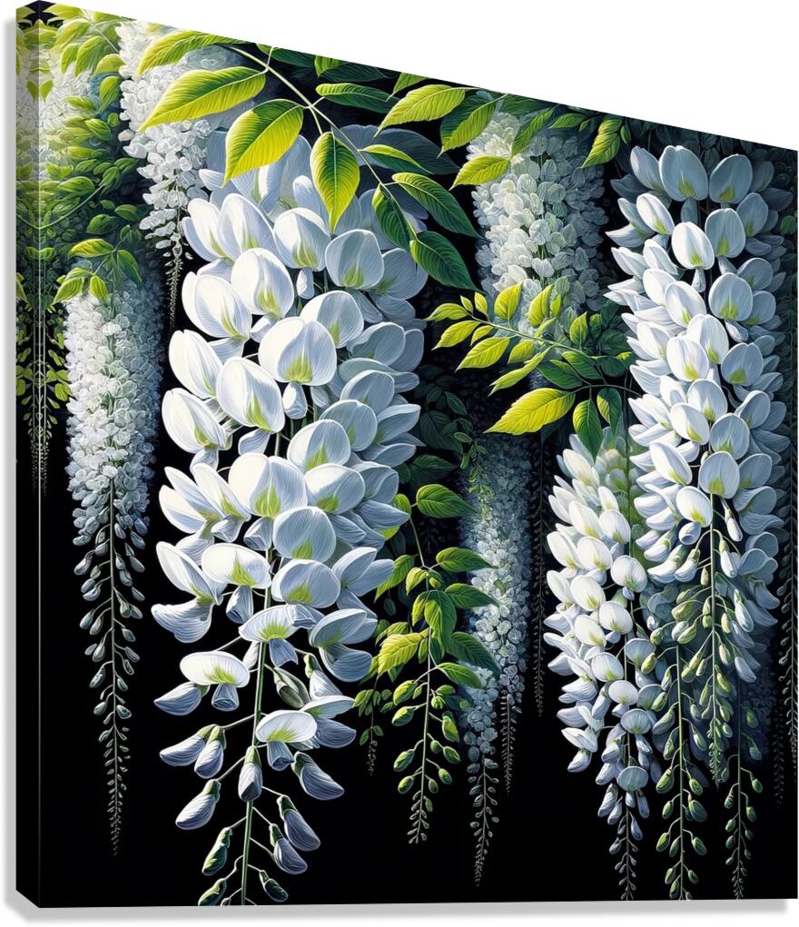 ai artist debra amerson plant artistry white wist Canvas Print