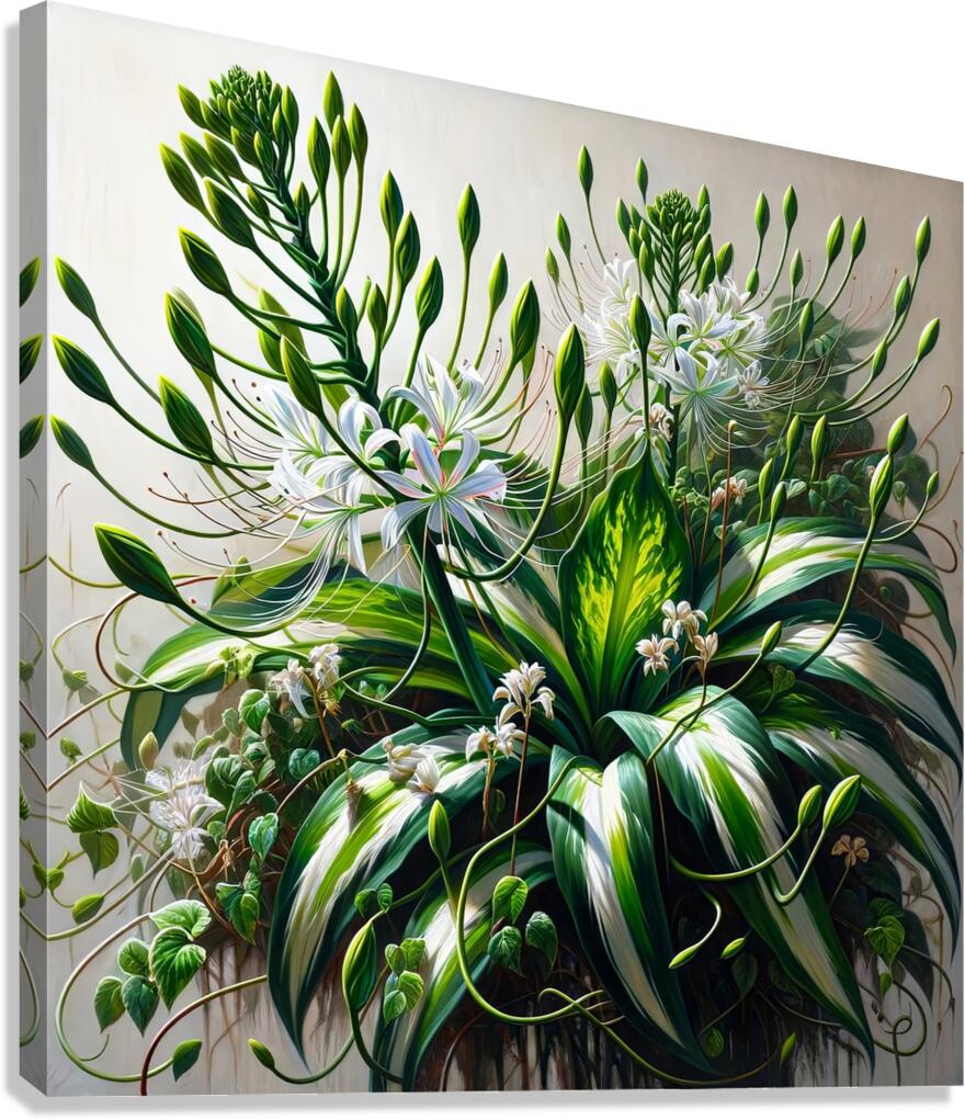 ai artist debra amerson tangle of house plants co Canvas Print
