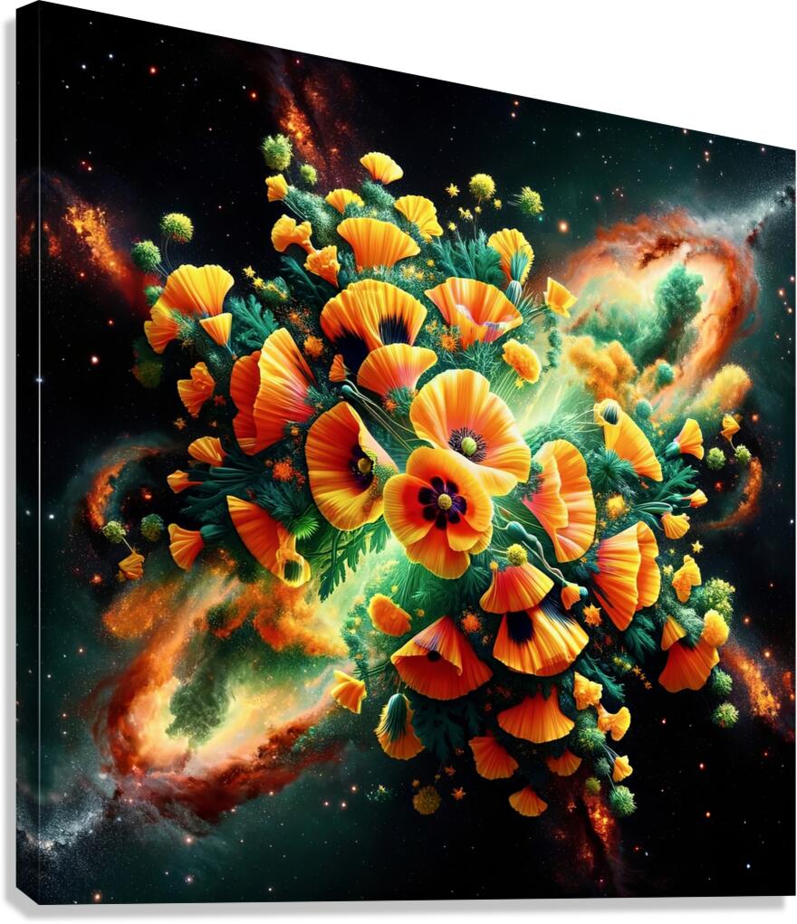 ai artist debra amerson plant artistrypoppy nebul Canvas Print