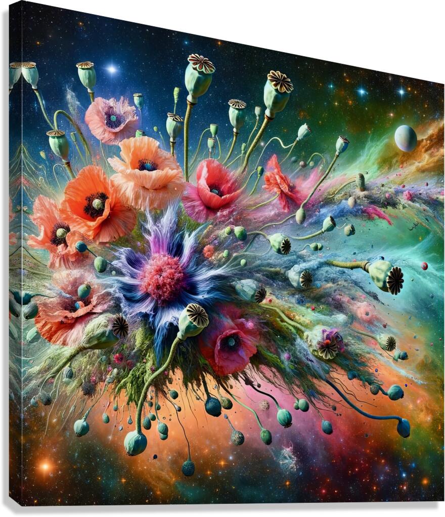 ai artist debra amerson plant artistrybreezy popp Canvas Print
