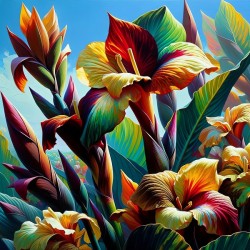 ai artist debra amerson plant artistry orange red
