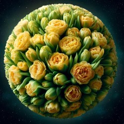 ai artist debra amerson yellow dutch tulip plant