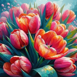 peach dutch tulips copyright 2024 deeper green ho