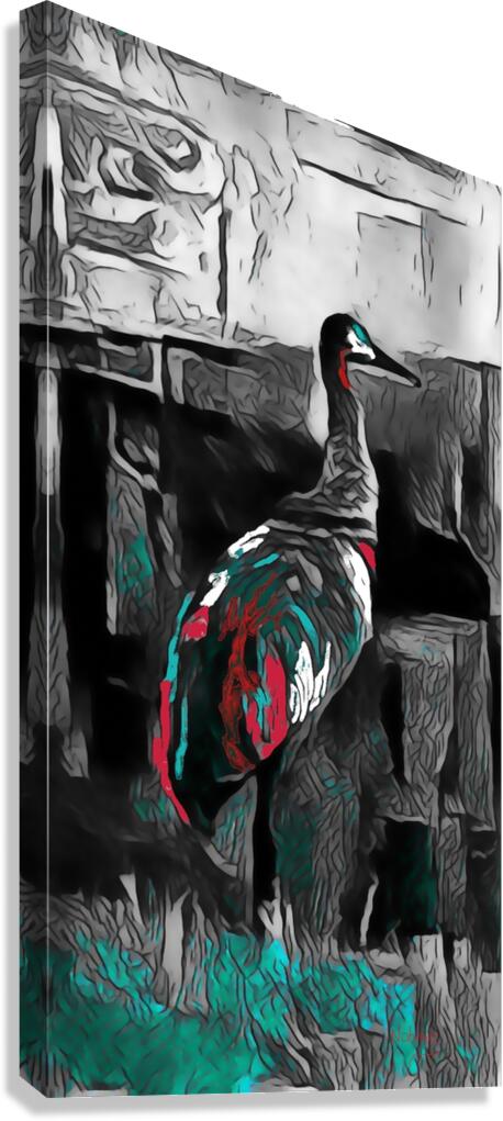 Sandhill crane - Yellowstone Canvas Print