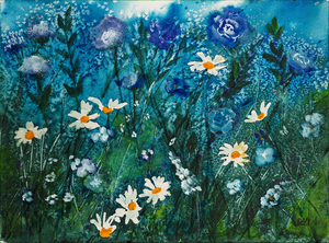 Garden with Daisies