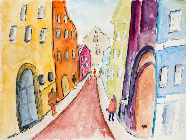 Coppenhagen Street Abstract by Debbie Arsenault