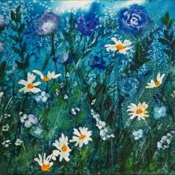 Garden with Daisies