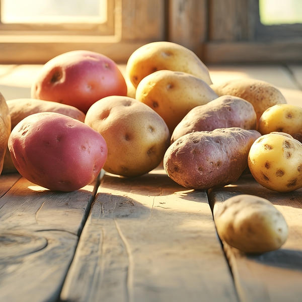 A close up view of multiple potatoes 1 by IonelGherman