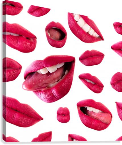 Lips pattern Canvas Print