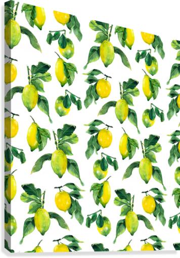 lemons wallpaper Canvas Print
