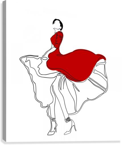 Dancing lady Canvas Print