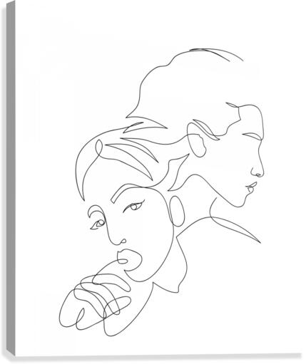 Double portrait  Canvas Print