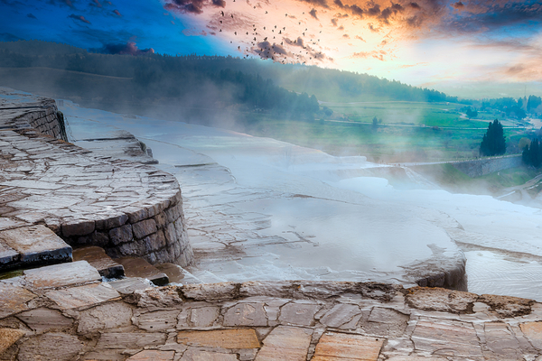 Travertine in Pamukkale Print