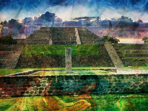 Mayan Pyramid Print