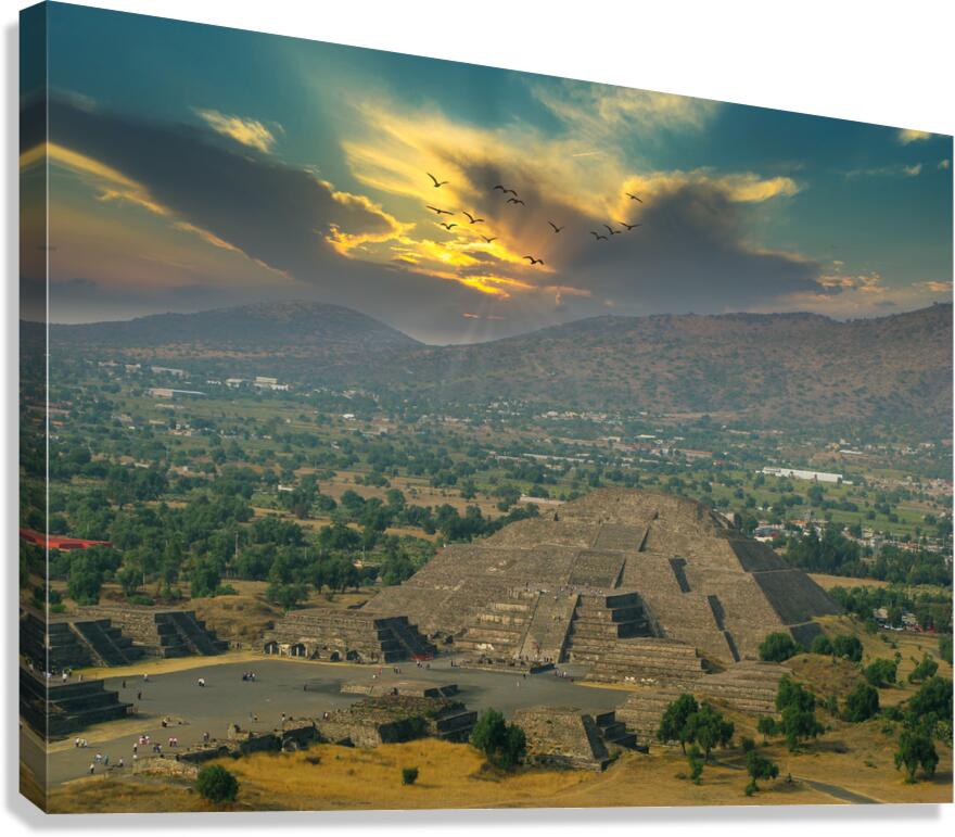 Moon Pyramid Canvas Print