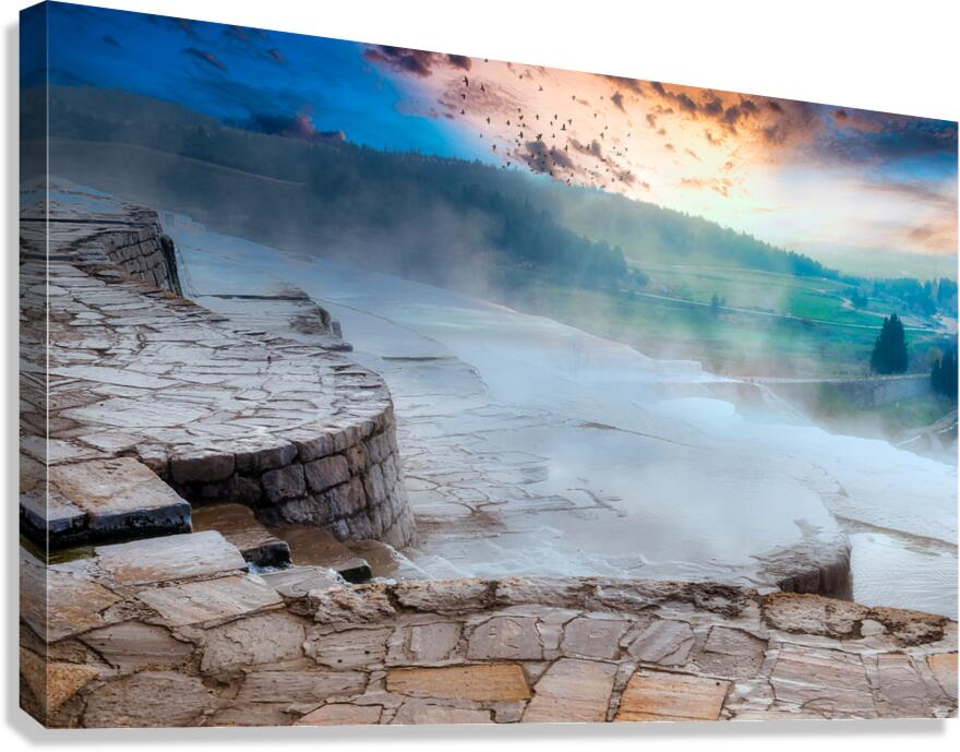Travertine in Pamukkale Canvas Print