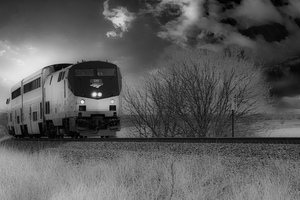 Train In A Storm