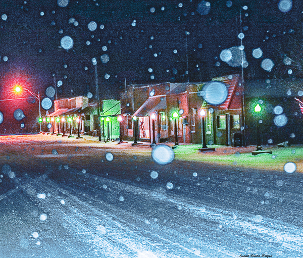 Snowy Main Street Print