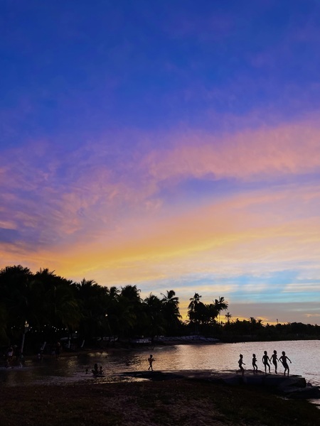 Sunset in Kourou French Guyana by Bastien