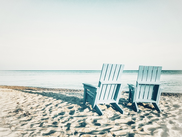 Blue Chairs Print
