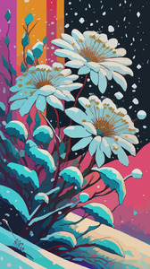 Winter Flowers Fantasy  