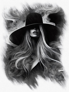 Beautiful women with black Hat 2