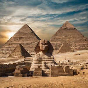  the pyramids and the Sphinx in Egypt