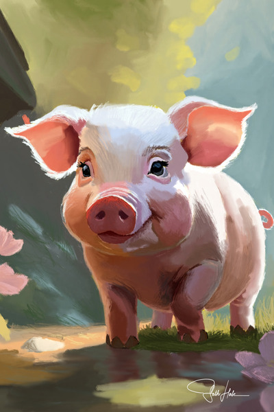 Chunky Pig Print